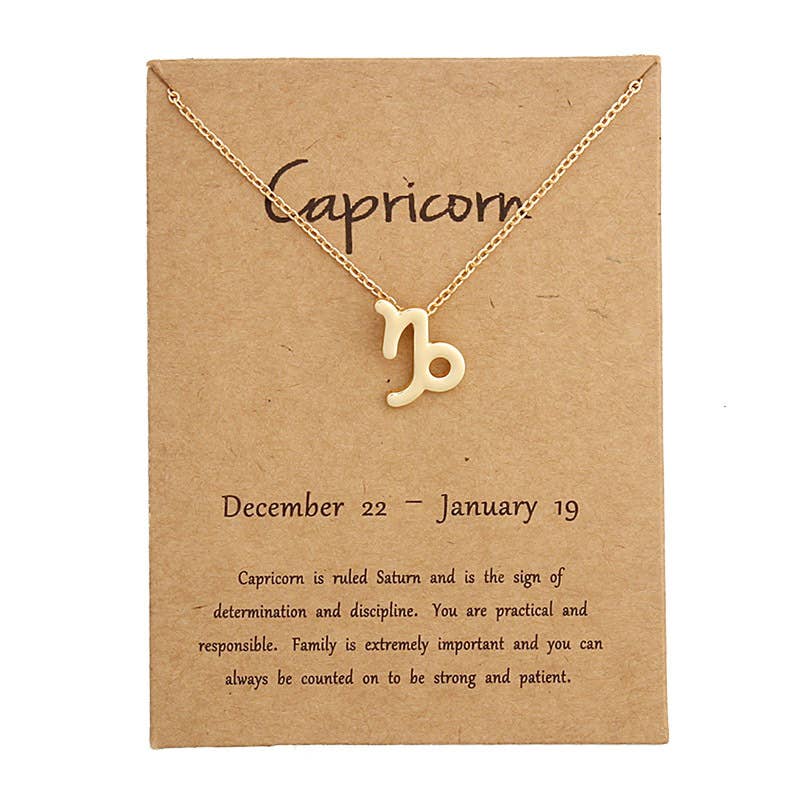 Dainty Zodiac Gold Necklace