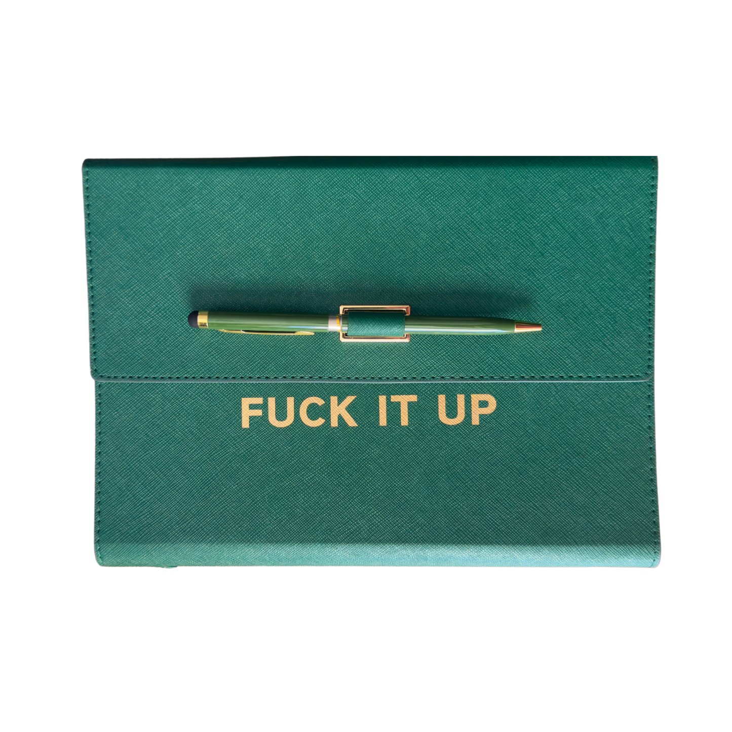 Fuck It Up Vegan Leather Journal Folio Notebook (gifts, journals, office) FUN CLUB
