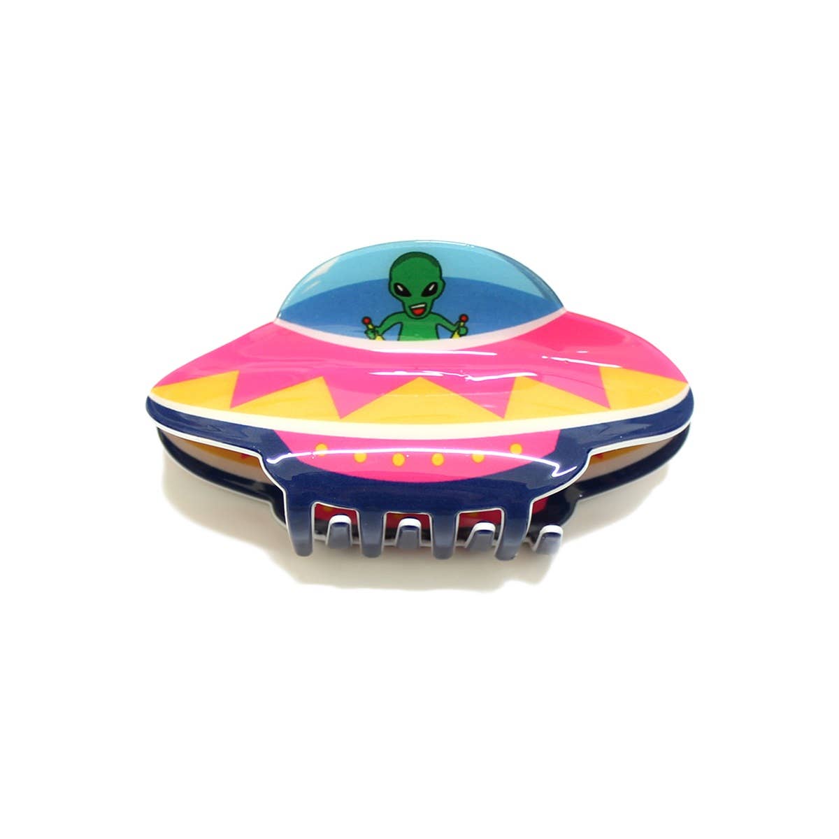 ACRYLIC UFO ALIEN HAIR CLIP: MULTI / 1 SIZE Girly