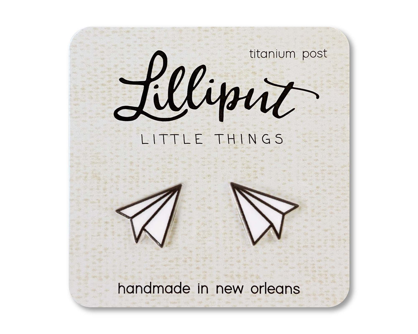 Paper Airplane Earrings Lilliput Little Things