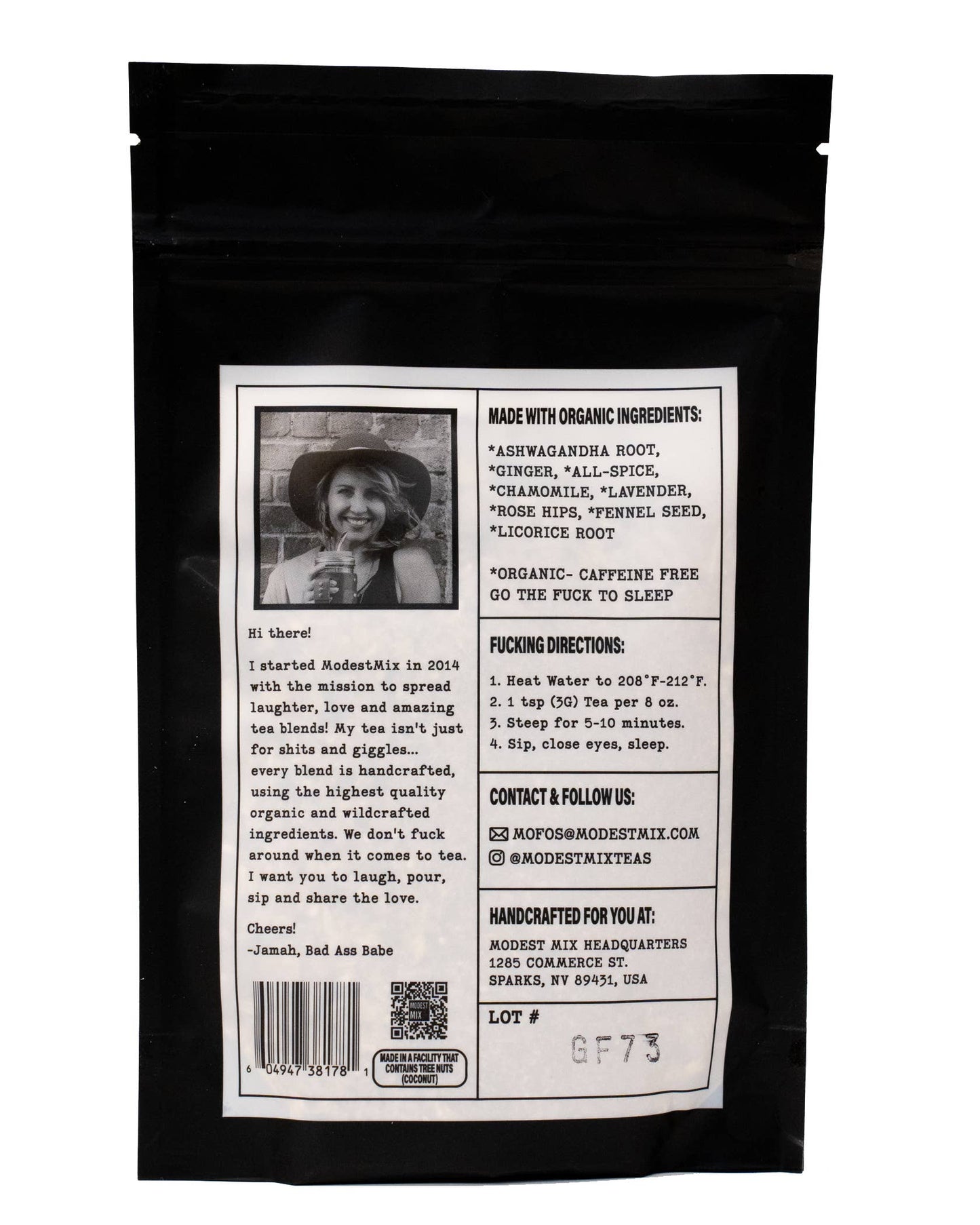 Go the Fuck to Sleep: herbal loose leaf tea blend ModestMix Teas