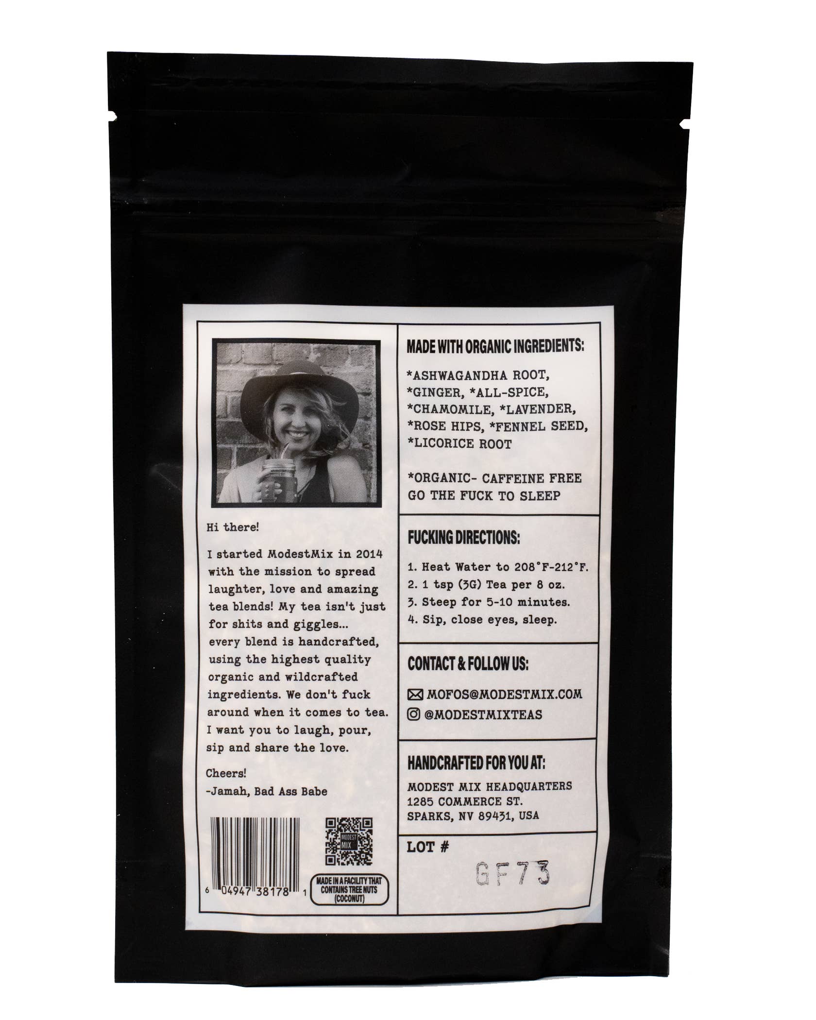 Go the Fuck to Sleep: herbal loose leaf tea blend ModestMix Teas