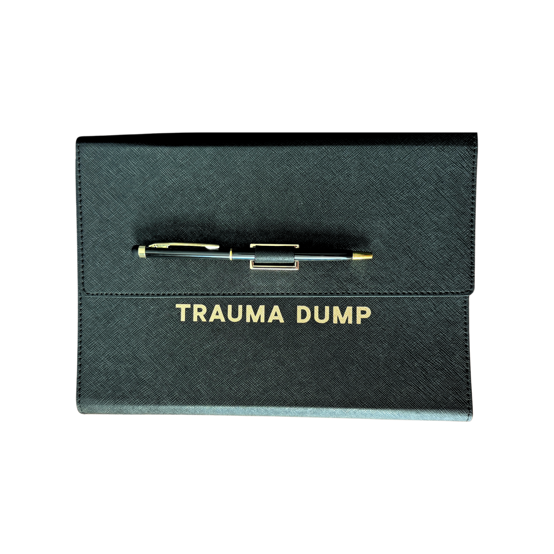 Trauma Dump Vegan Leather Journal Folio (gifts, journals) FUN CLUB