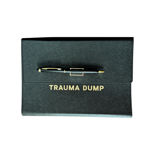 Trauma Dump Vegan Leather Journal Folio (gifts, journals) FUN CLUB