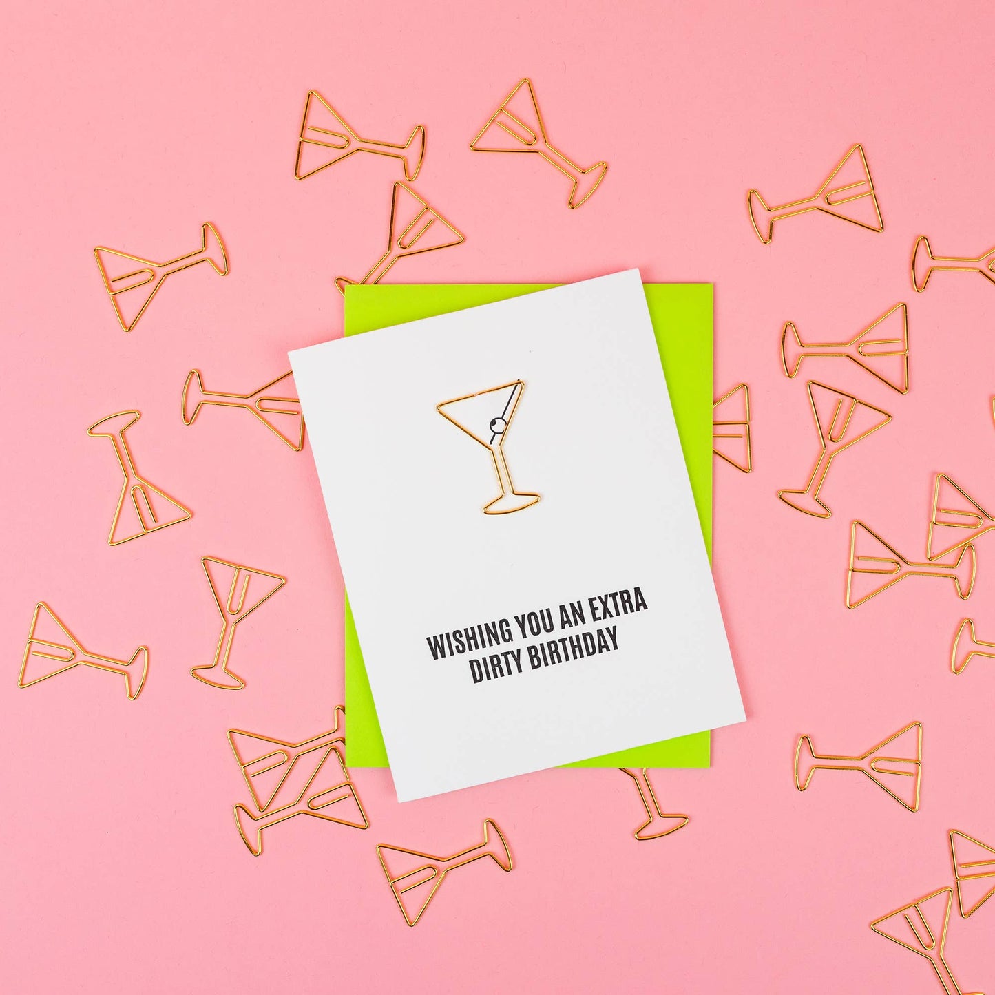 Extra Dirty Birthday Paper Clip Letterpress Greeting Card Chez Gagné