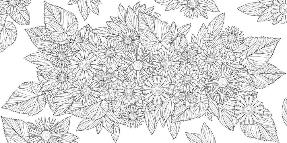 Wonderful Gardens: A Floral Adventure Coloring Book