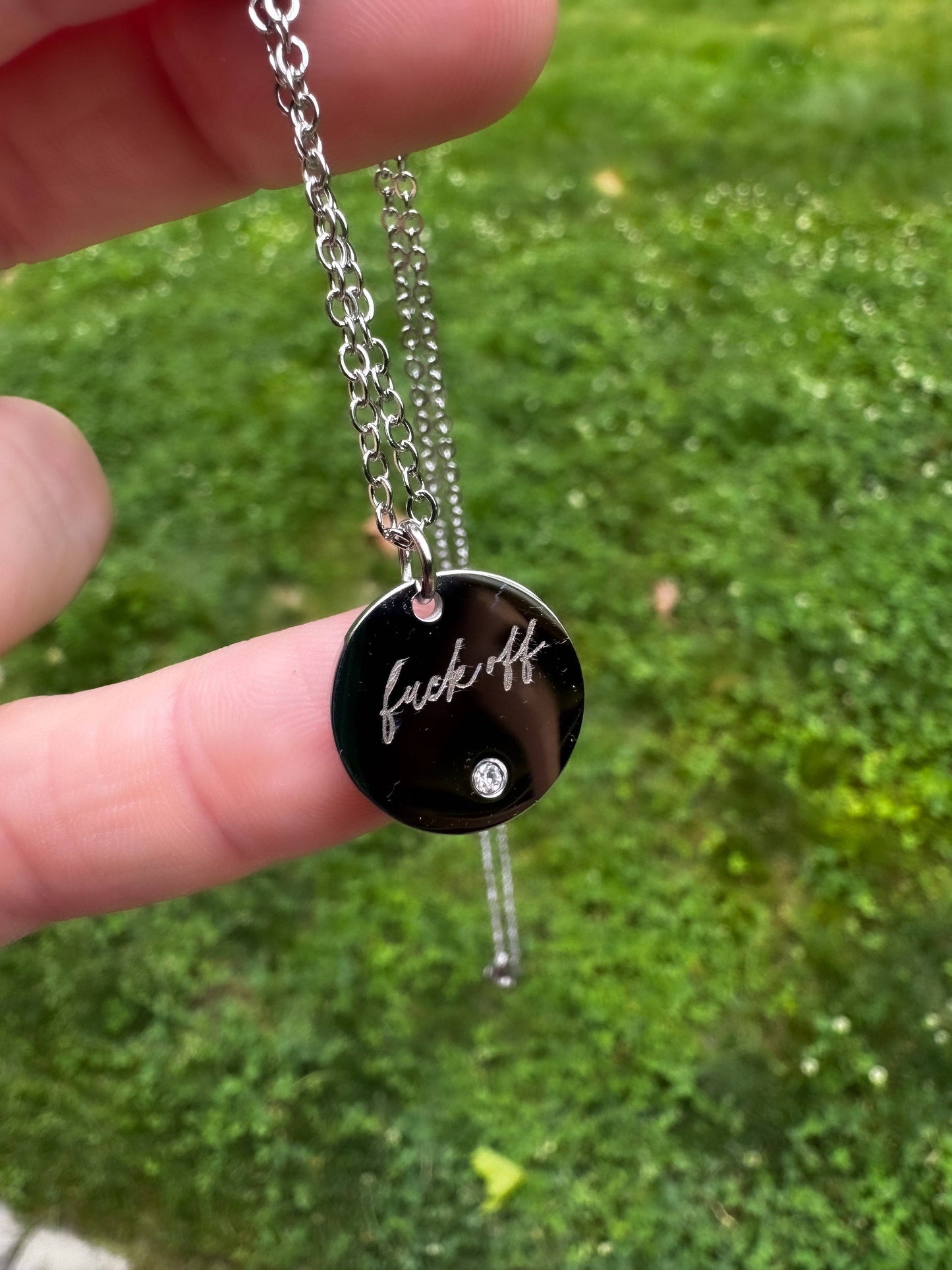 Delicate Fuck Off Necklace: Gold