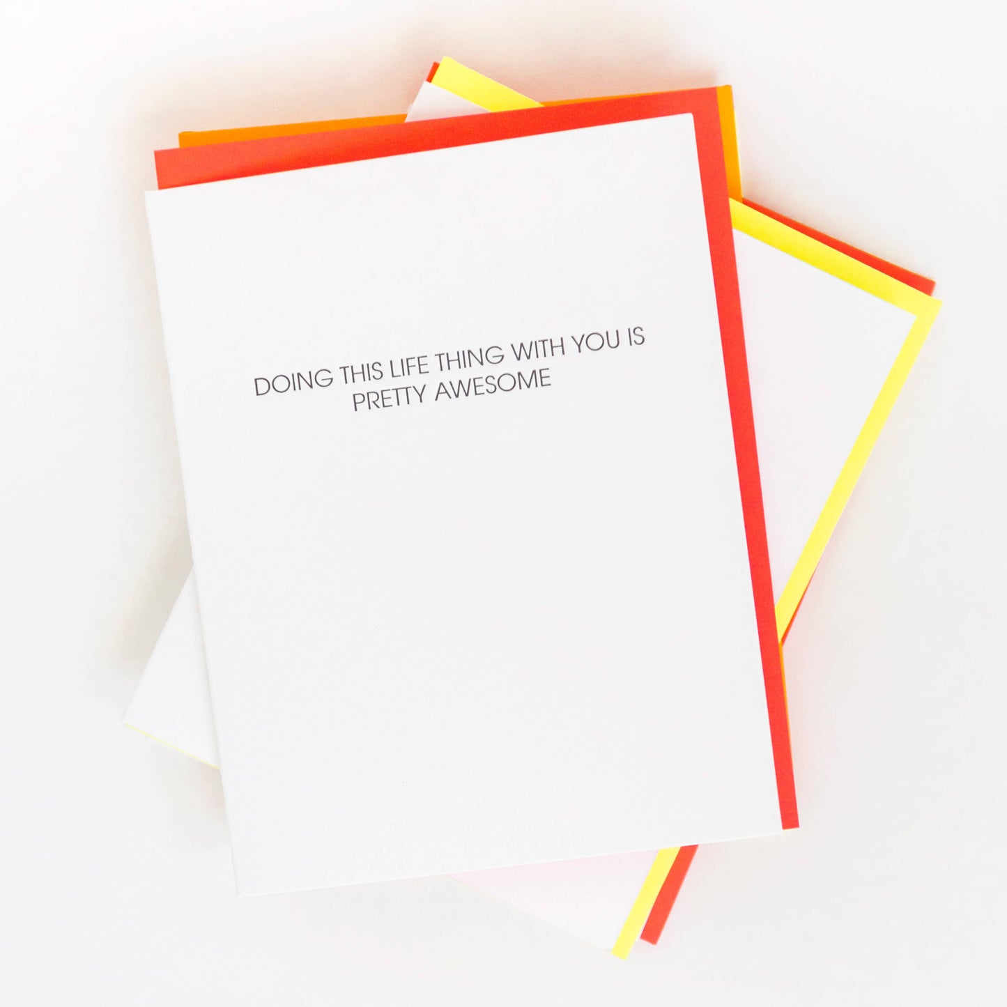 Doing Life With You Letterpress Greeting Card Chez Gagné