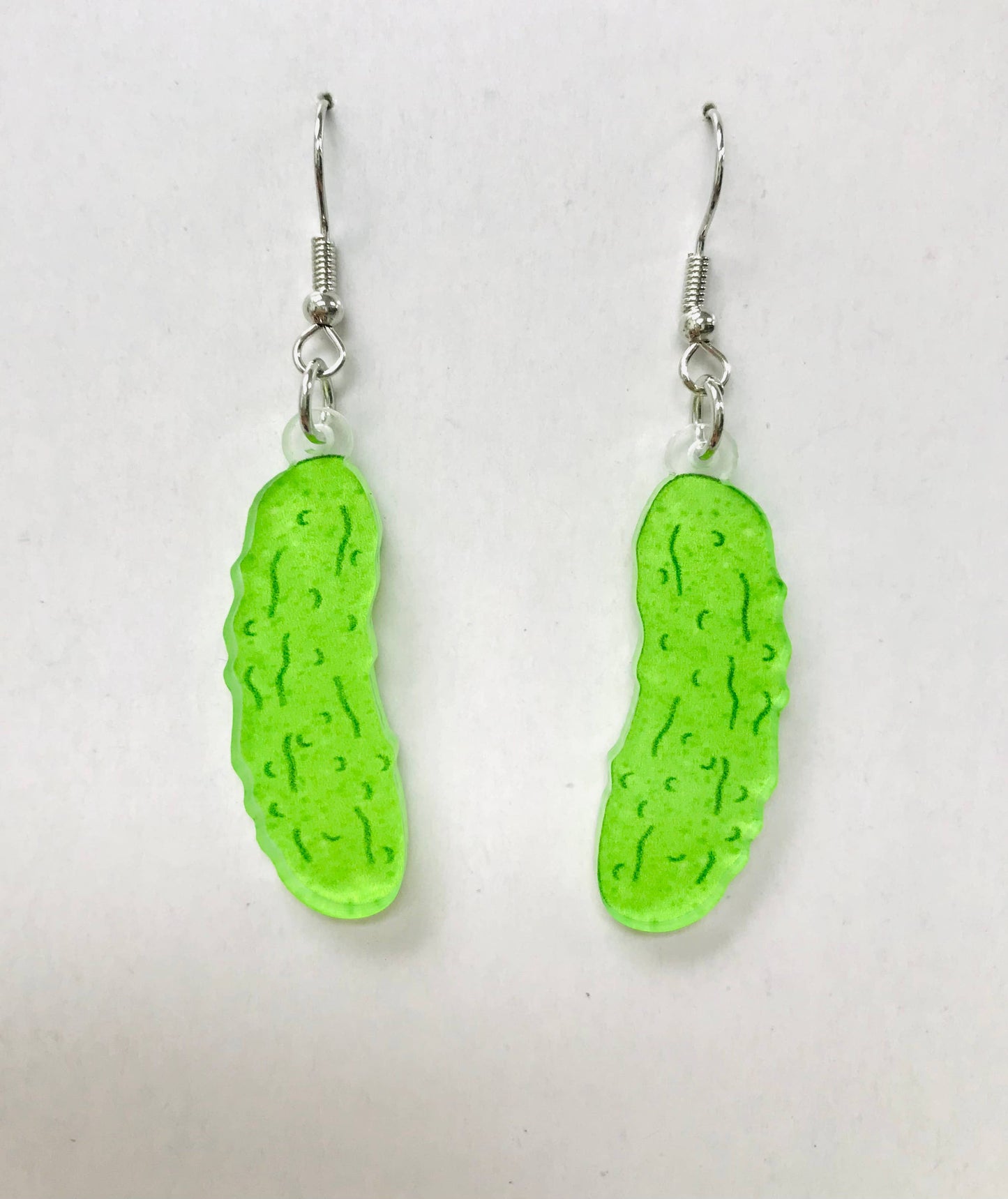 Acrylic Cucumber PICKLE Earrings
