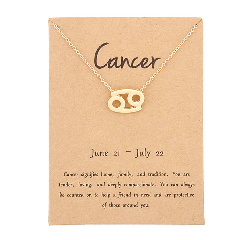Dainty Zodiac Gold Necklace