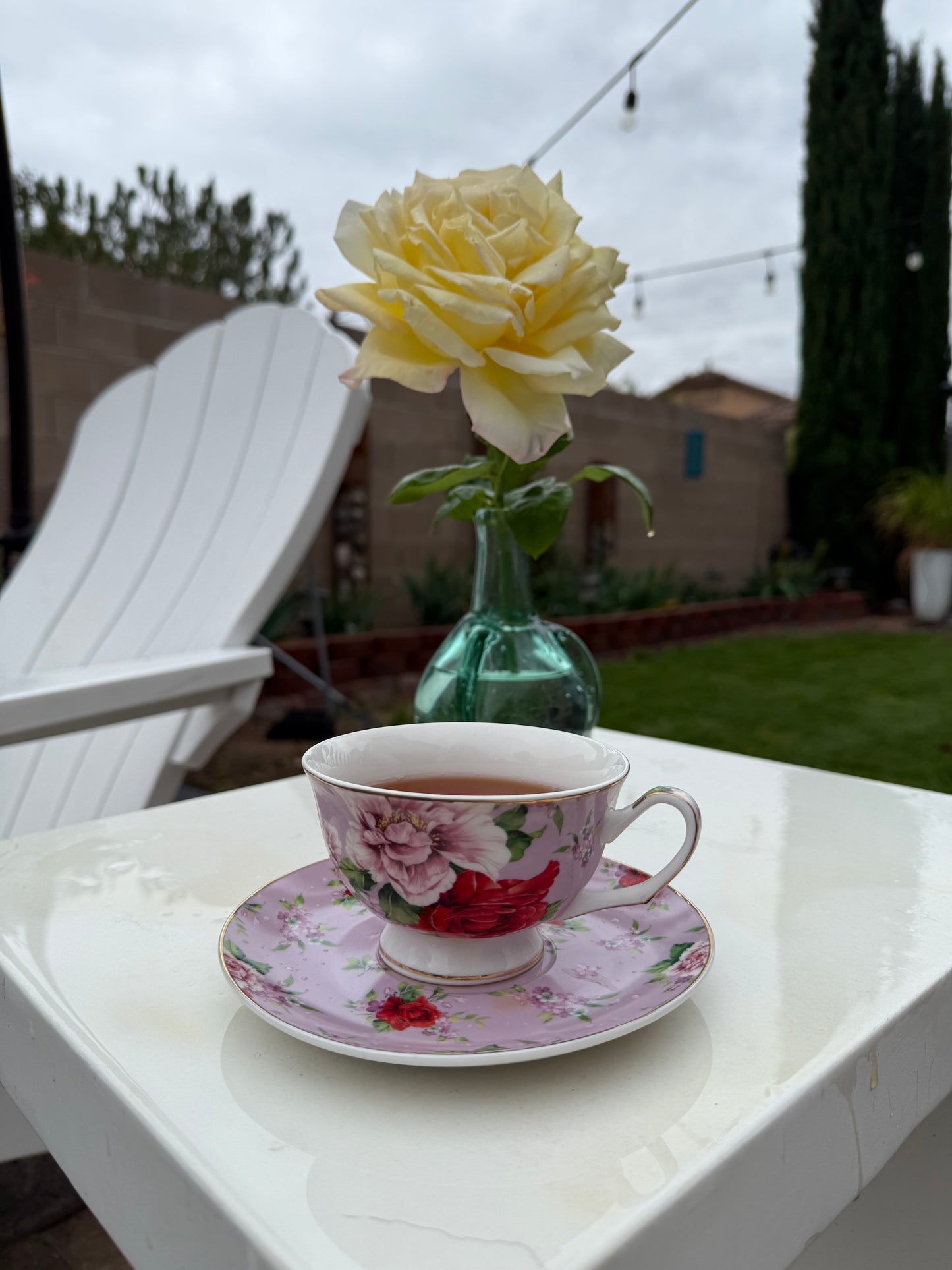 You've been Poisoned, Lilac Floral Tea Cup & Bye Saucer