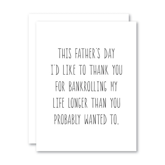 This Father’s Day... Thank You for Bankrolling... / Card