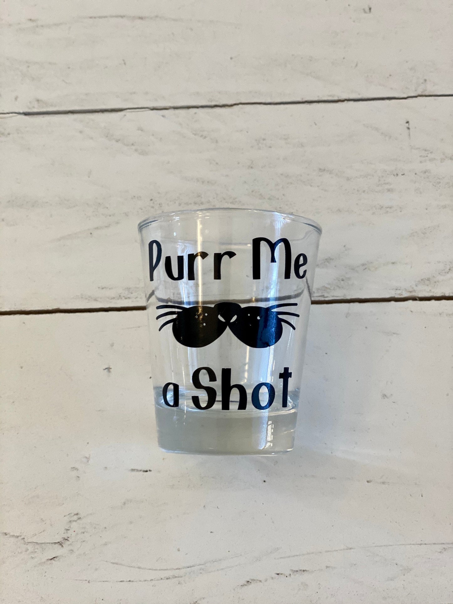 Purr Me A Shot Clear Glass Shot Glasses