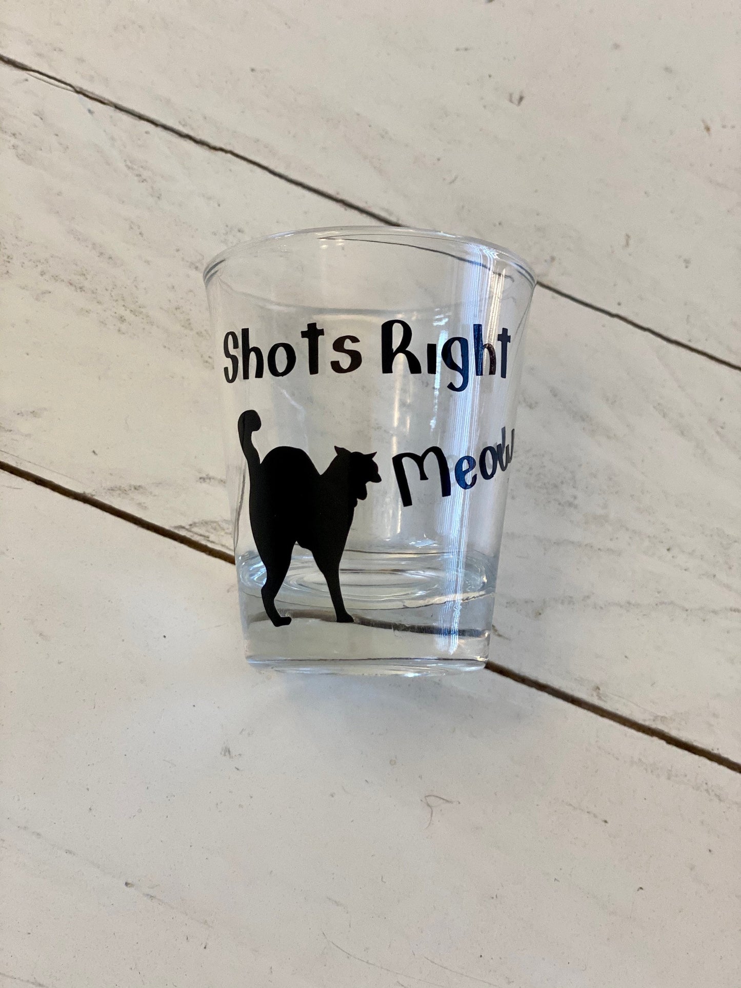 Purr Me A Shot Clear Glass Shot Glasses
