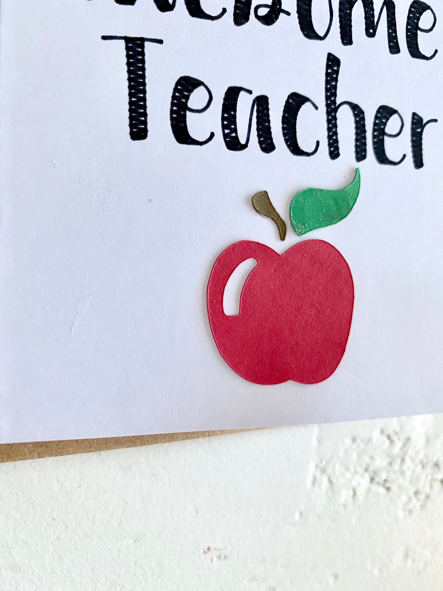 You're an awesome Teacher- Keep that shit up, Handmade Card with Envelope