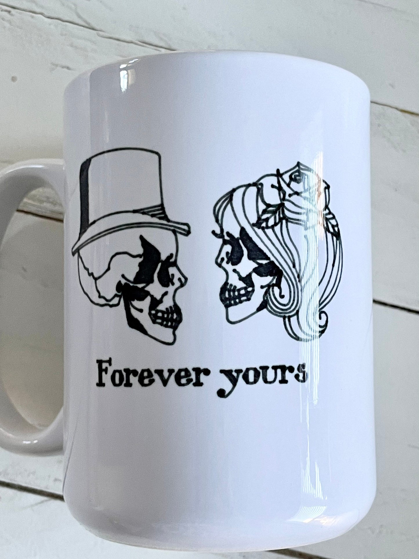 Forever Yours Skull Couple 15oz Coffee Mug