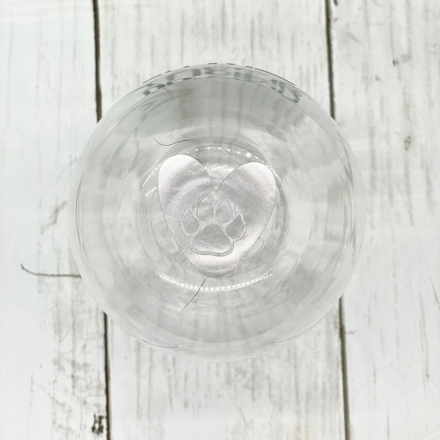 There's Probably Dog Hair In This, 20.5 Stemless wine glass with Paw Print surprise on bottom