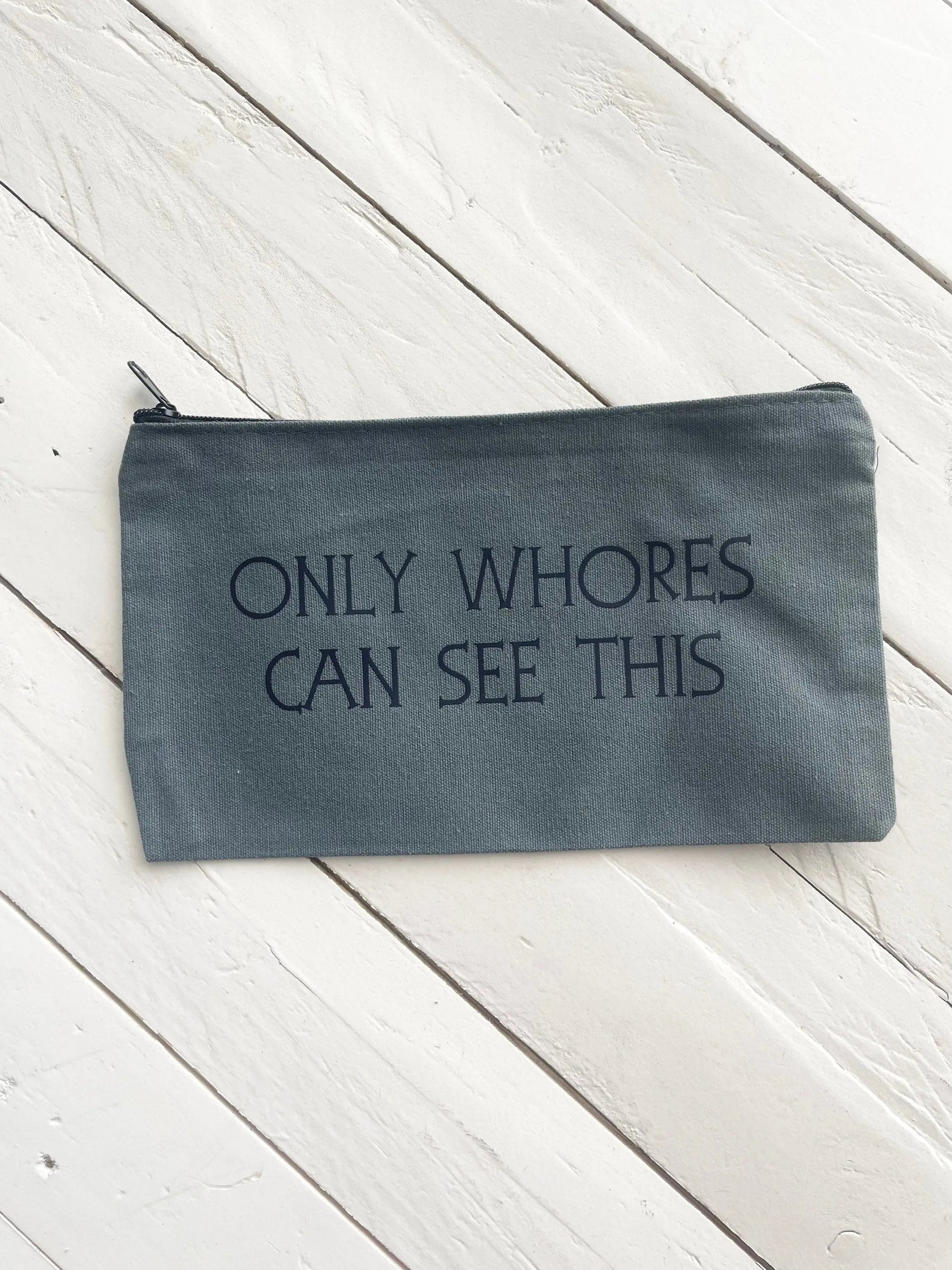Only whores can see this, Zipper Pouch Three Black Cats