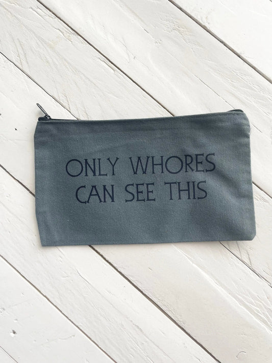 Only whores can see this, Zipper Pouch Three Black Cats