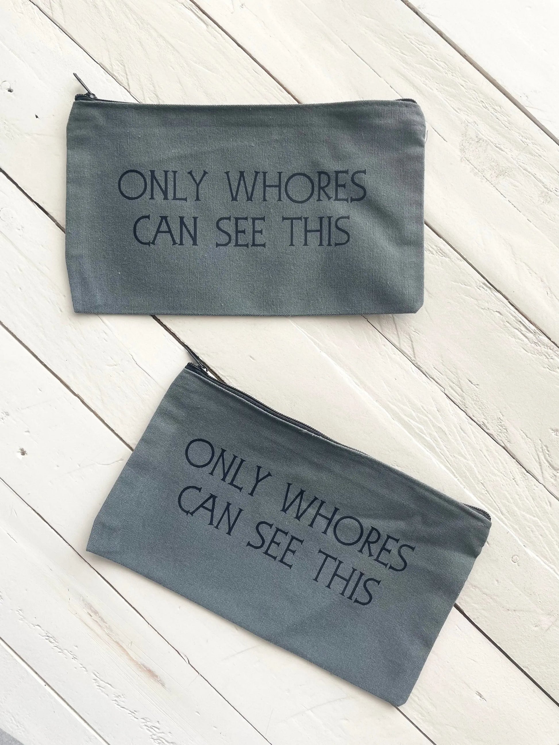 Only whores can see this, Zipper Pouch Three Black Cats