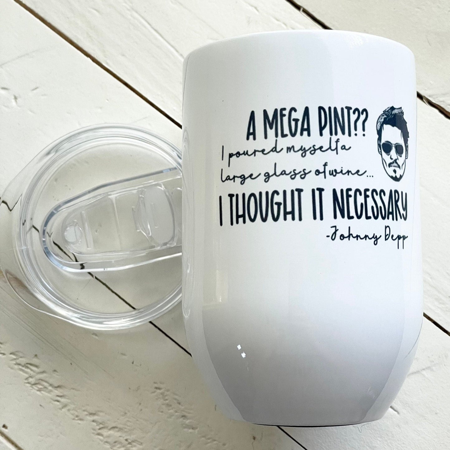 Mega Pint 10oz Stainless Steel Wine Travel Tumbler