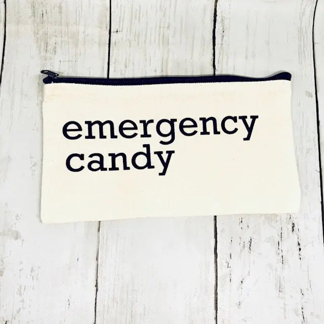 Emergency Candy or Snacks, Zipper Pouch Three Black Cats