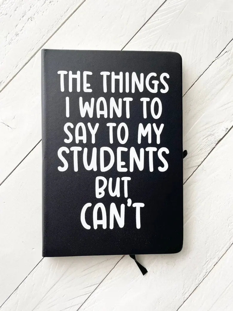 The things I want to say to my students but can’t , Black, Lined Journal Three Black Cats