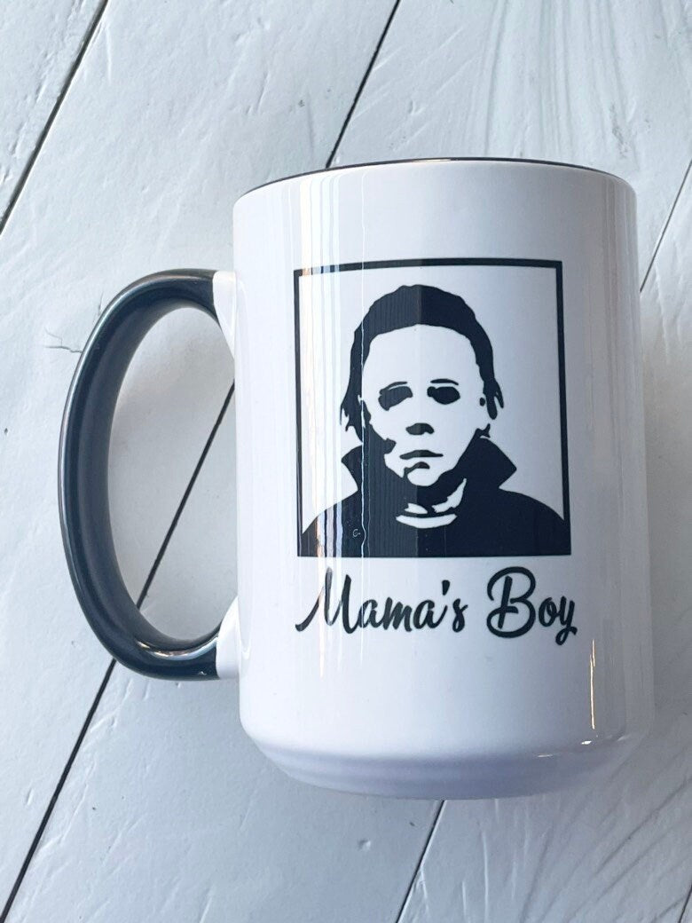 Mama’s Boy, Michael Myers 15oz Dbl Sided Dishwasher Safe Coffee Mug