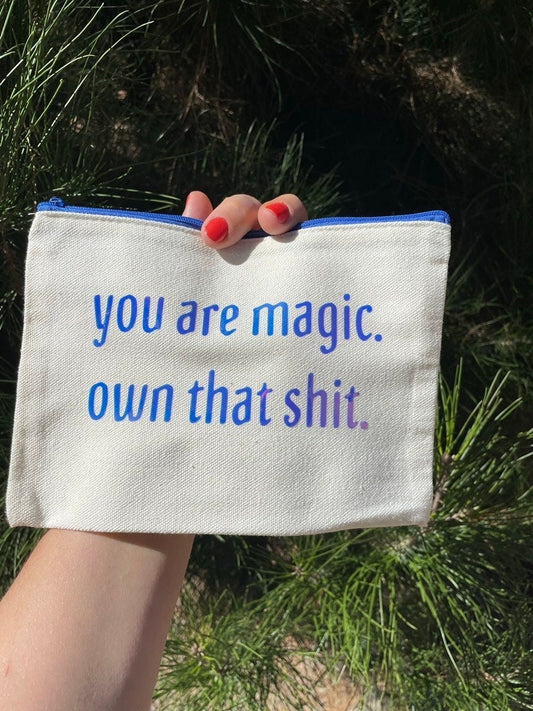 You are magic own that shit, Holographic Zipper pouch