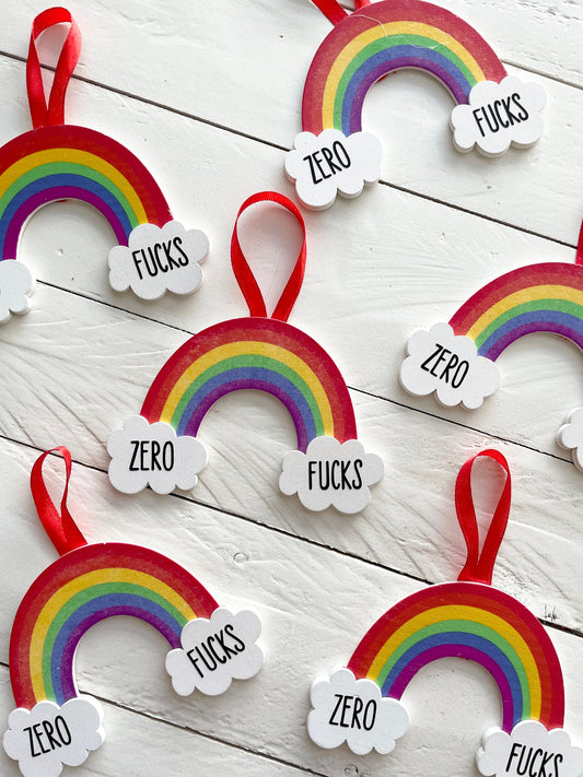 Zero Fucks Rainbow Ornament