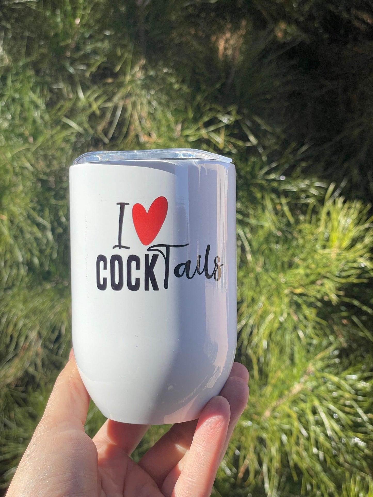 I heart cocktails 12oz Stainless Steel Wine Tumbler
