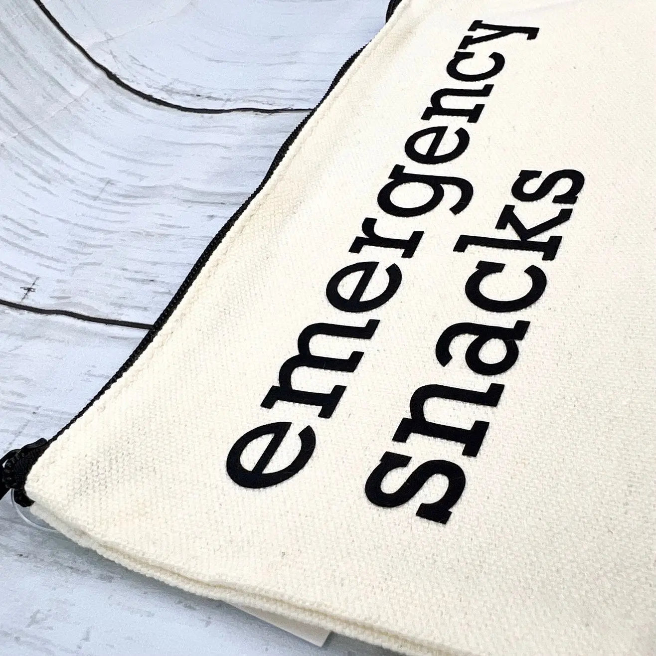 Emergency Candy or Snacks, Zipper Pouch Three Black Cats