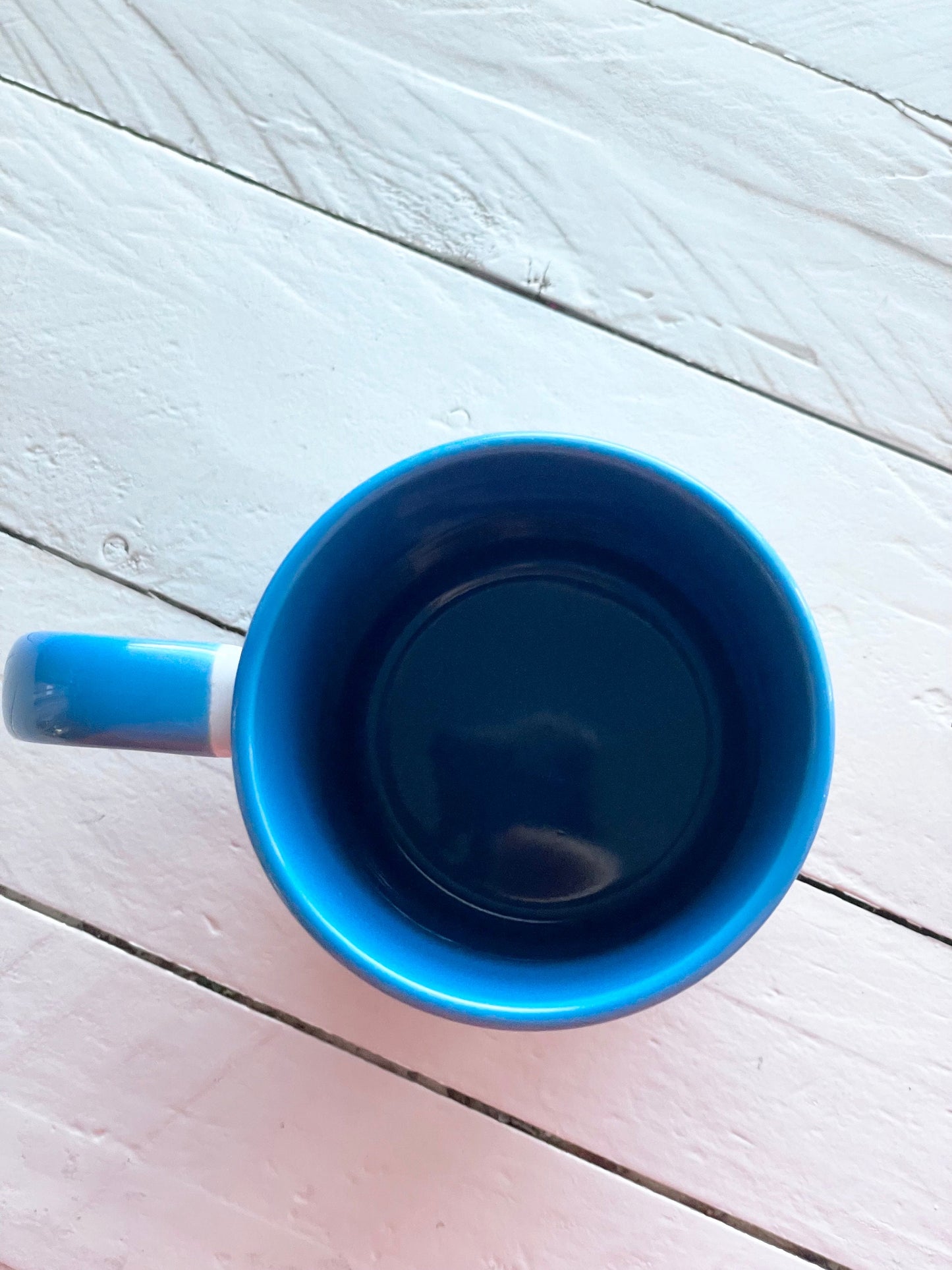 Bold Statement Blue Inner & Handle 15oz Coffee Mug