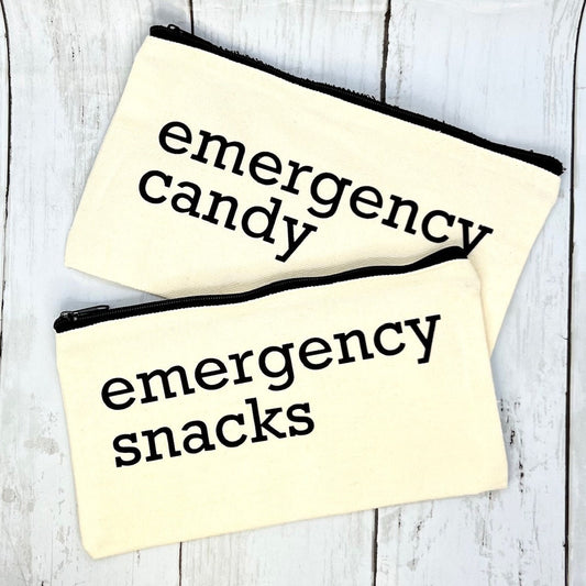 Emergency Candy or Snacks, Zipper Pouch