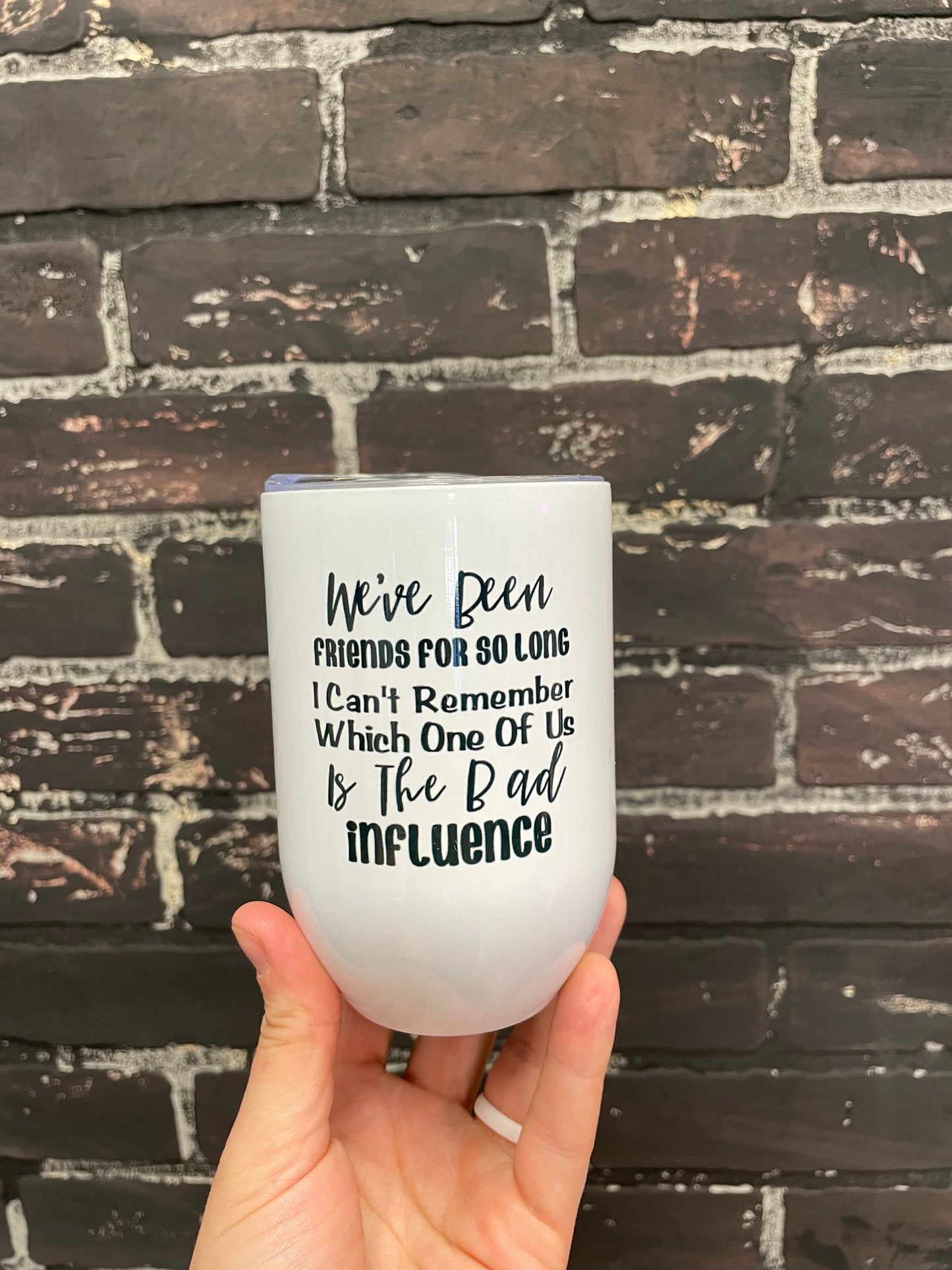 Cheers to Friendship 12oz Stainless Steel Wine Travel Tumbler