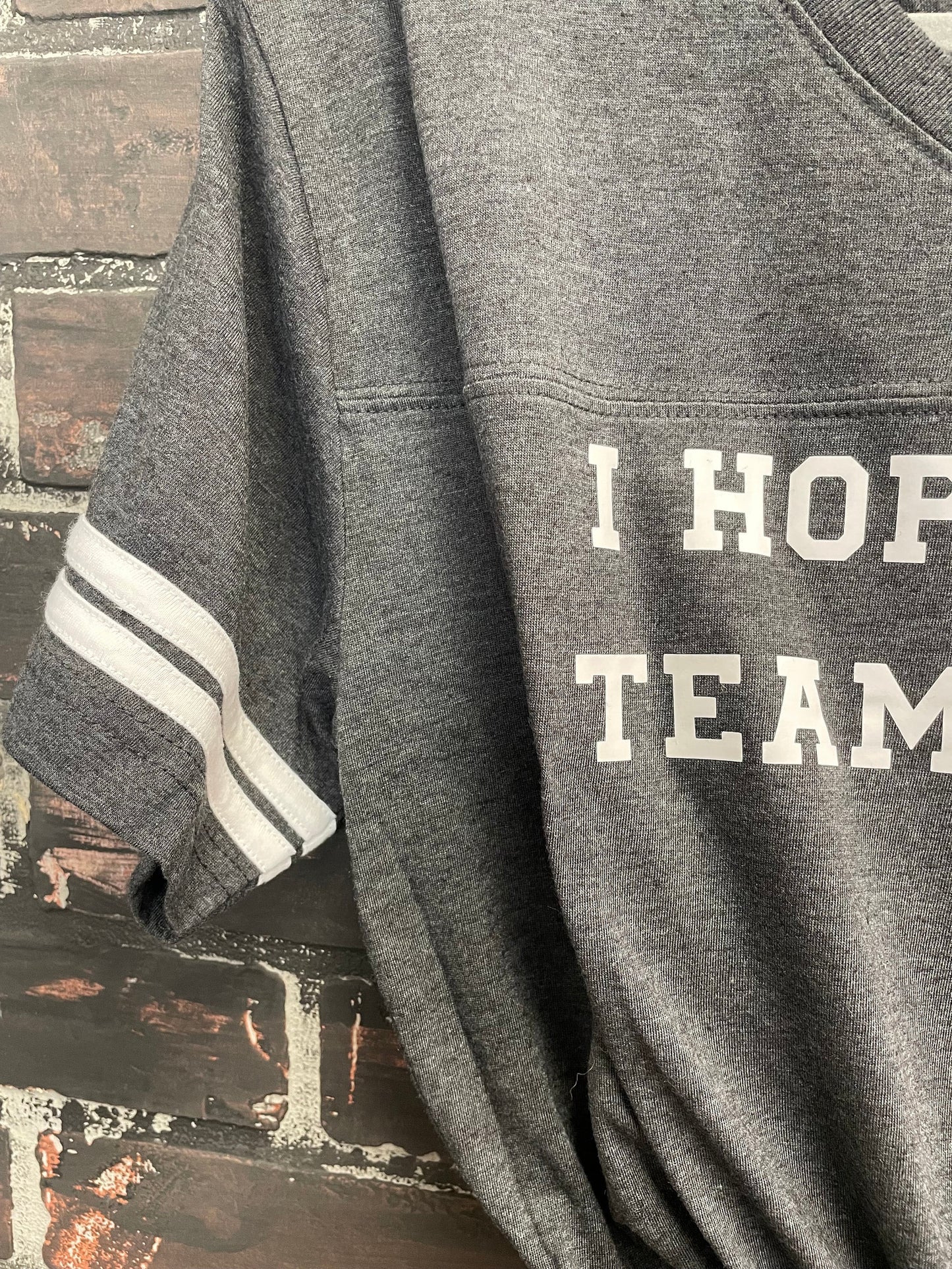 I hope both teams lose, Gray Baseball Style T-shirt