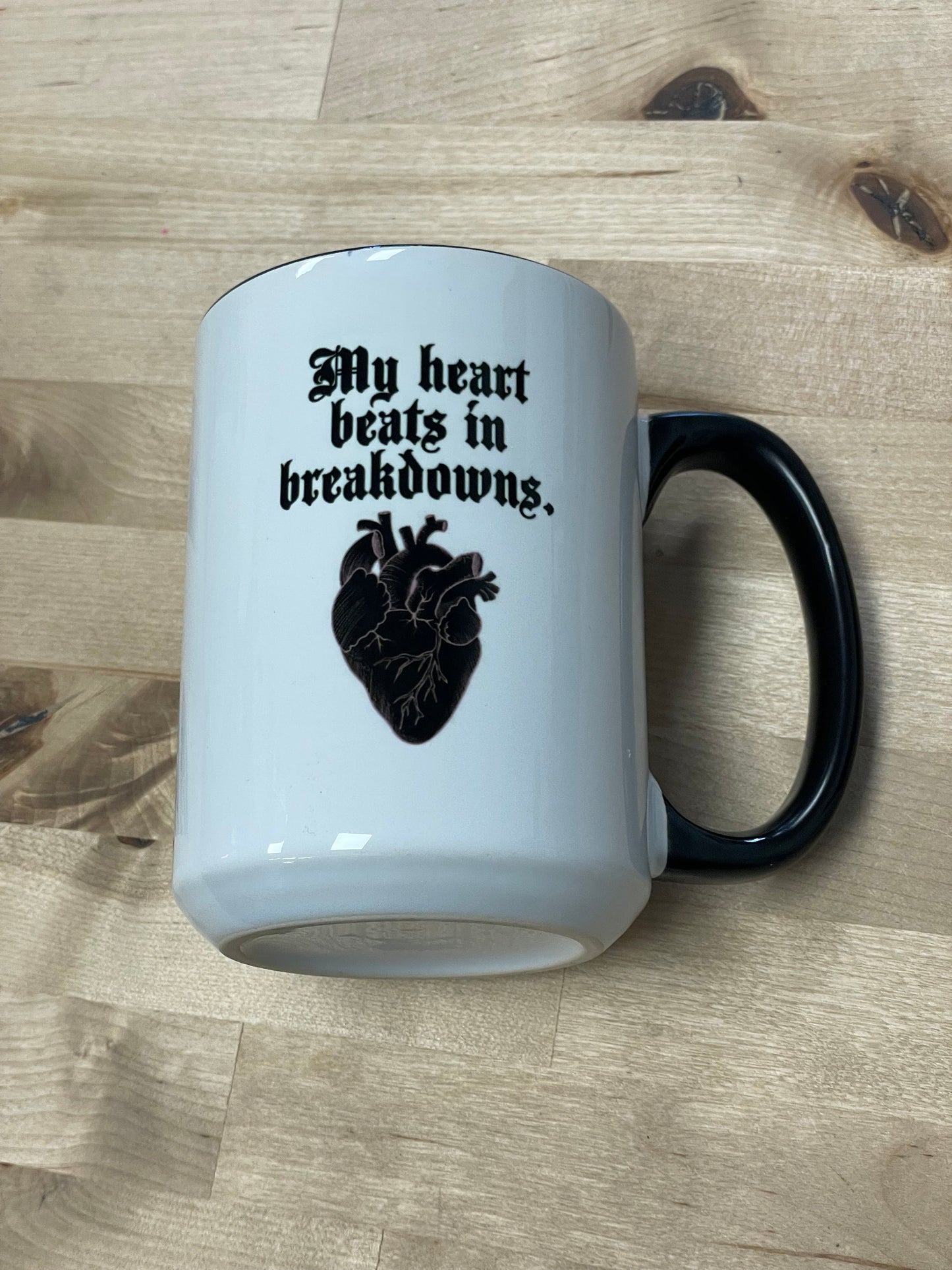 My Heart Beats in Breakdowns Double Sided 15oz Coffee Mug