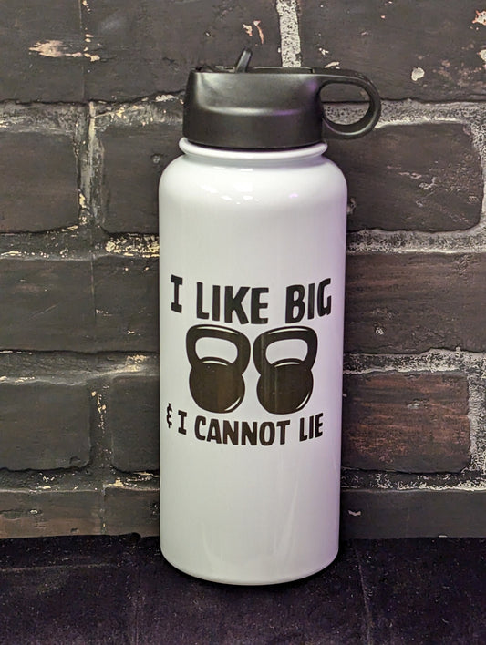 I like Big Bells & I cannot lie, 32oz Sports Water Bottle with Lid