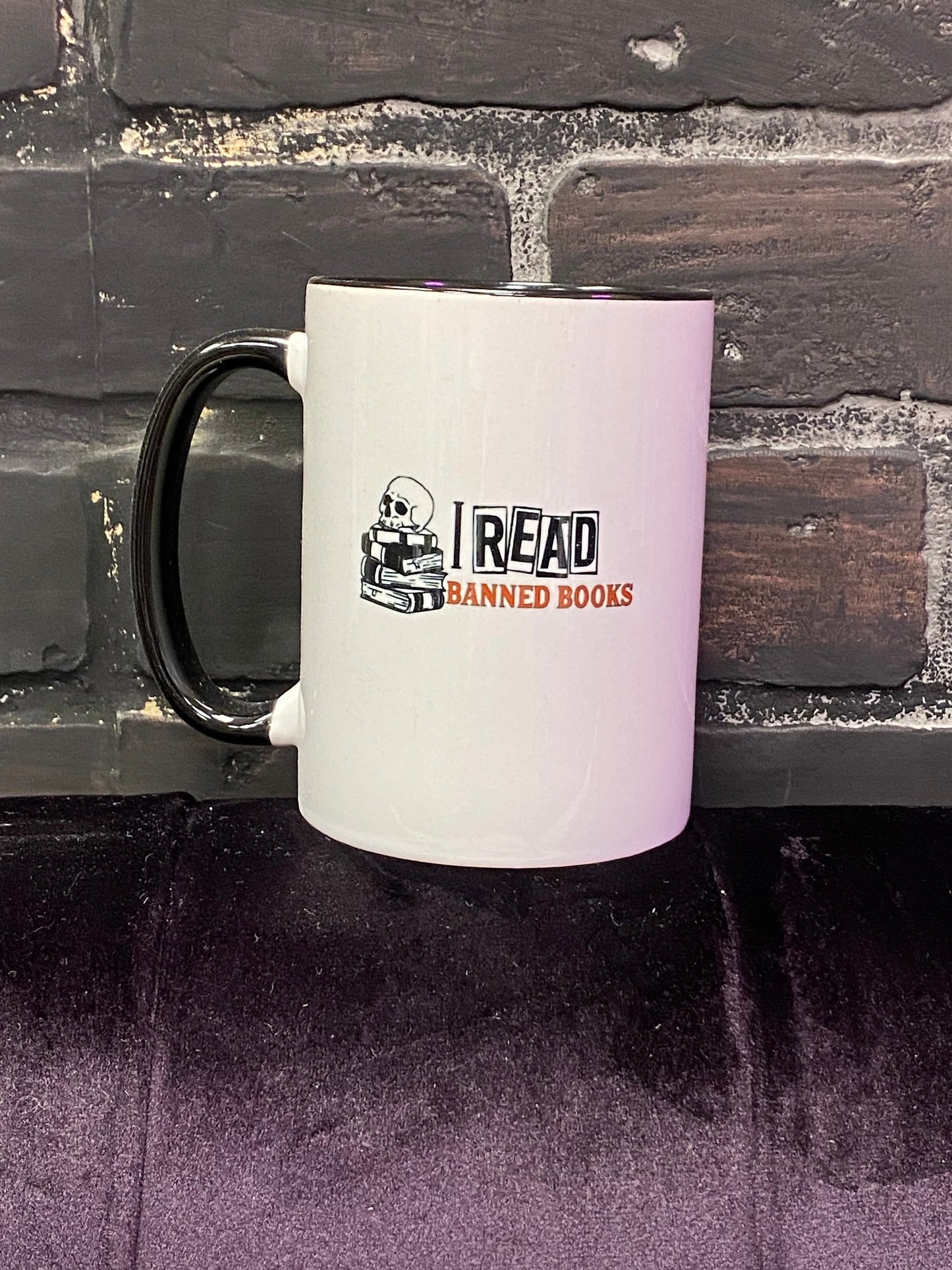 I Read Banned Books Coffee Mug - 15oz Double-Sided Design