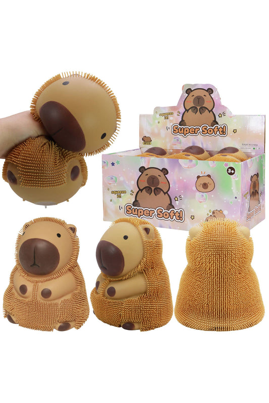 Jumbo Capybara Spiky Puffer Squishy - 6 Pcs: BROWN / ONE SIZE