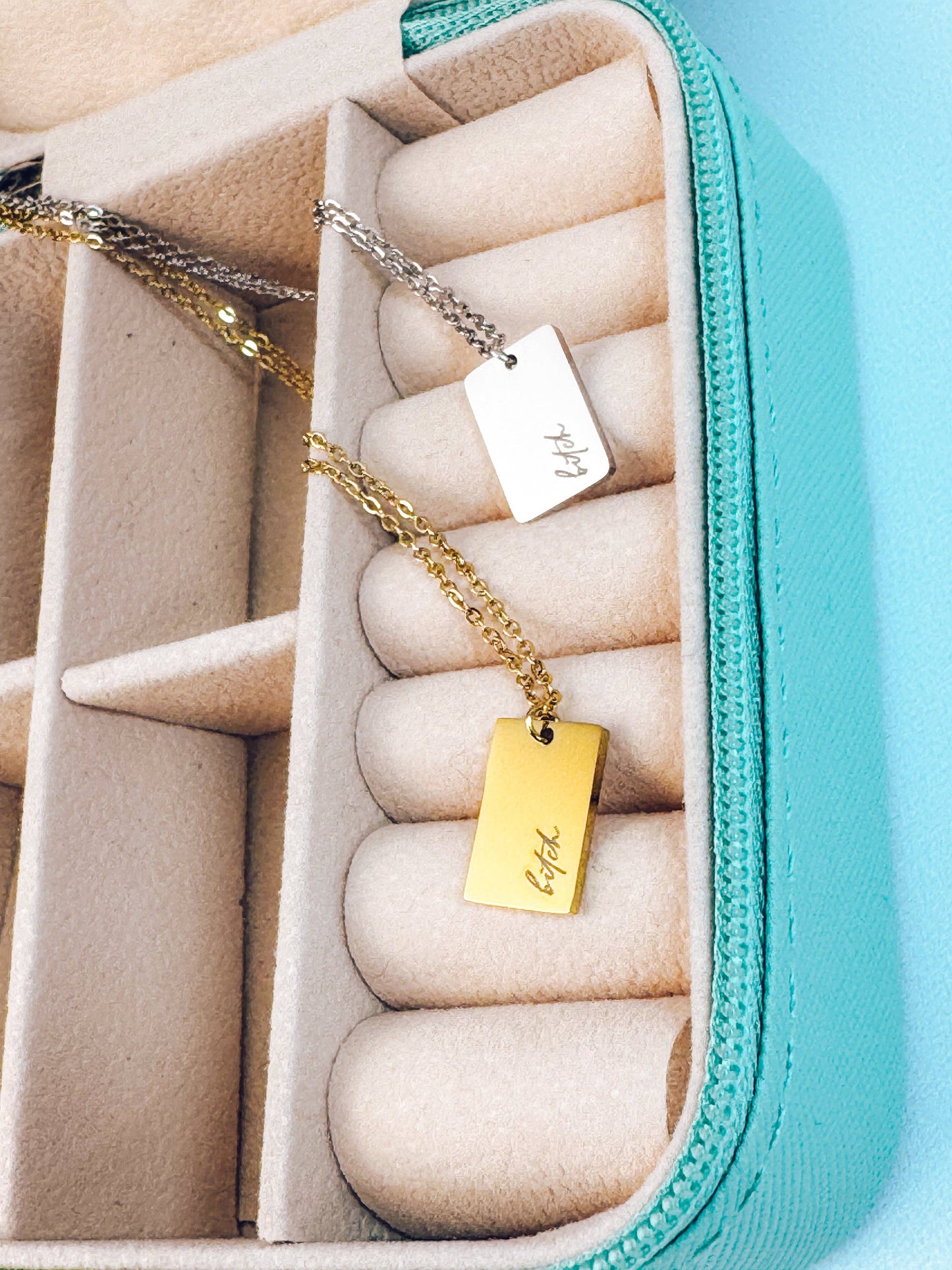 Dainty Bitch Necklace: Silver