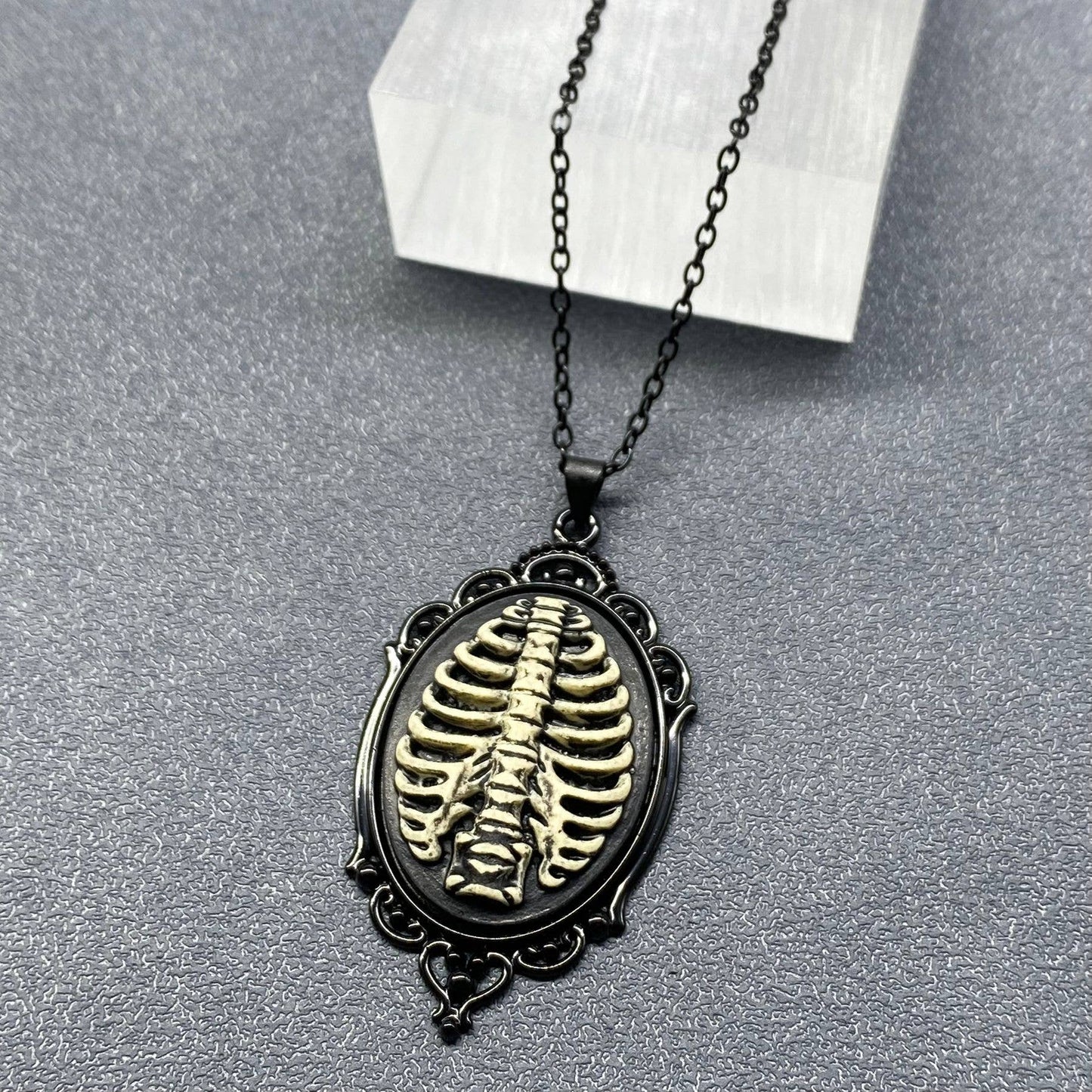 Gothic Style Pendant Black Necklace - GT: A
