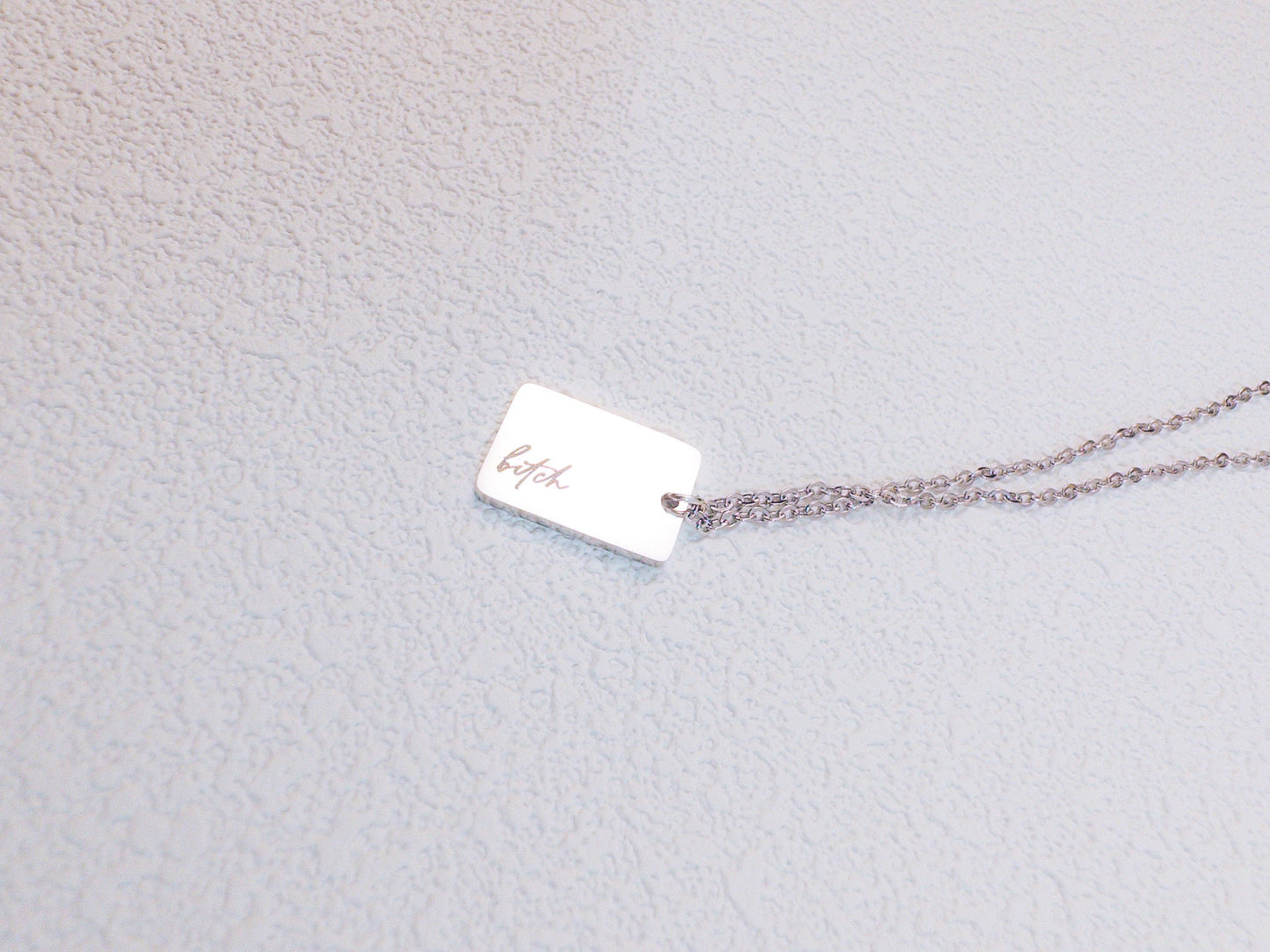 Dainty Bitch Necklace: Silver