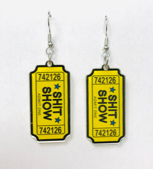 Acrylic Shit Show Earrings
