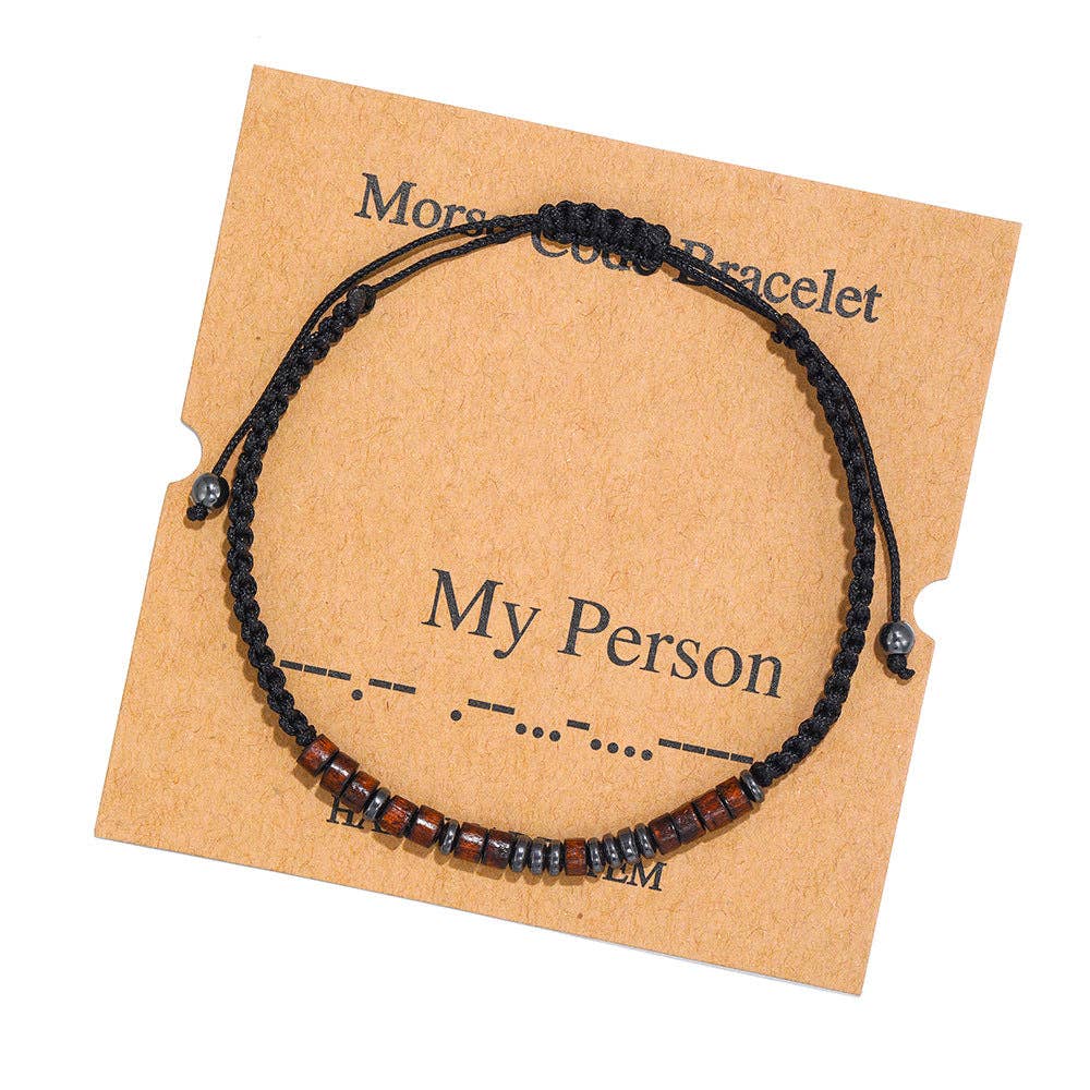 Multi-style Hand-woven Wood Bead Morse Code Bracelet: A new chapter