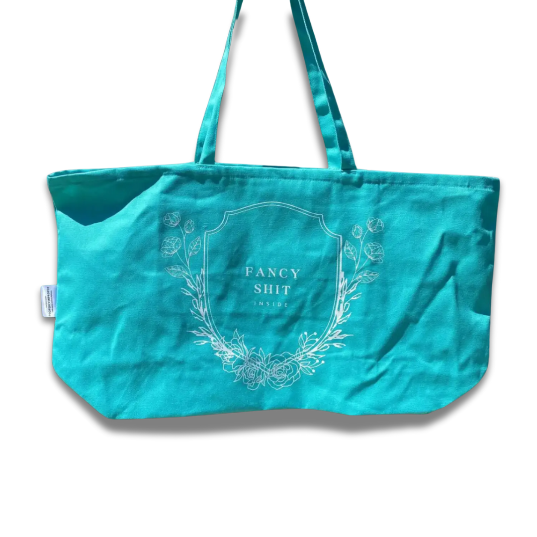 XL Totes: Fancy Shit Inside - Large Canvas Tote Bag