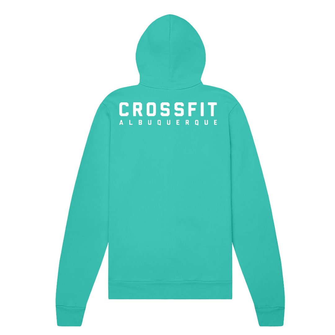 CrossFit Albuquerque- Zip Hoody Black/Turquoise