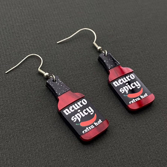 Neuro Spicy Chili Paste Acrylic Dangle Earrings