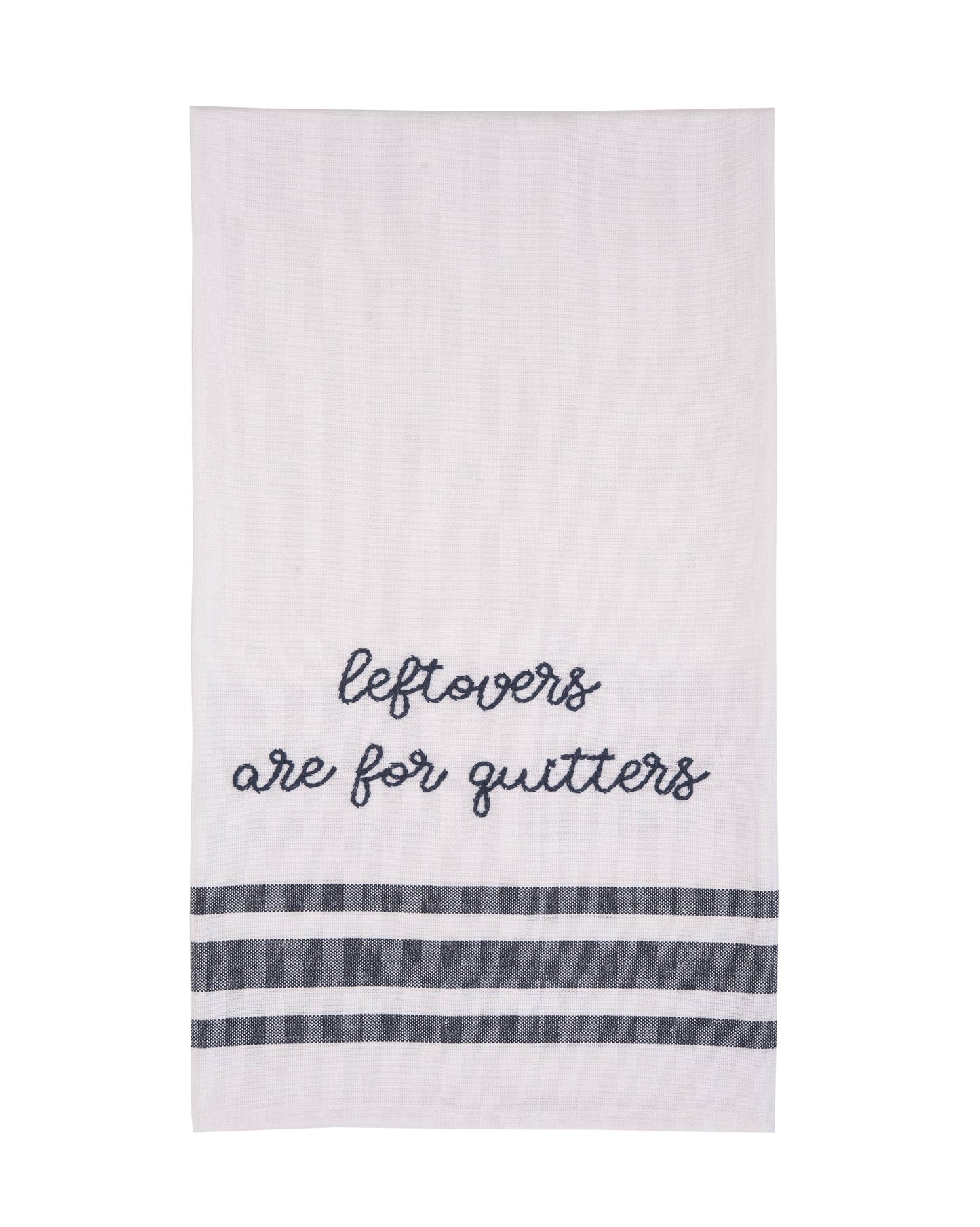 Leftovers Embroidered Tea Towel