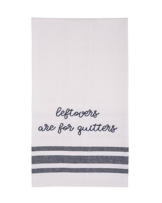 Leftovers Embroidered Tea Towel